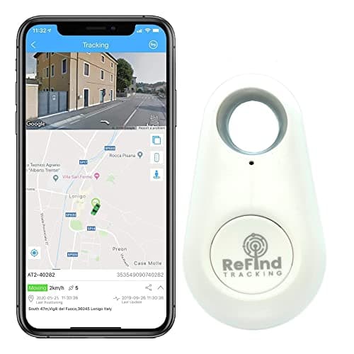 Image of ReFind Smart Tracker for Android and iPhone. Mini GPS Tag Bluetooth 5.0 Key Finder. Samsung AirTag Alternative for Keys, Pets, Wallets and Luggage (White)