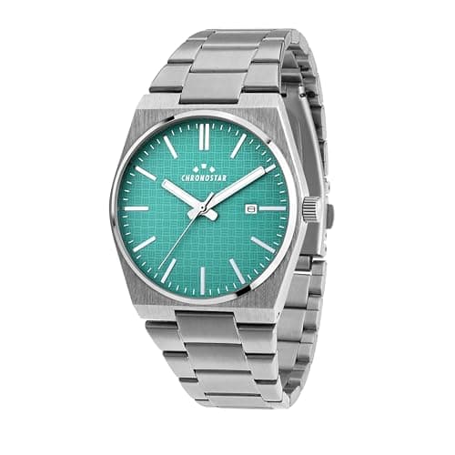 Image of Chronostar Men's Watch in Steel, Time, Date, Analog, 40 mm, Supreme Collection, Round Dial, Men's Birthday Gift