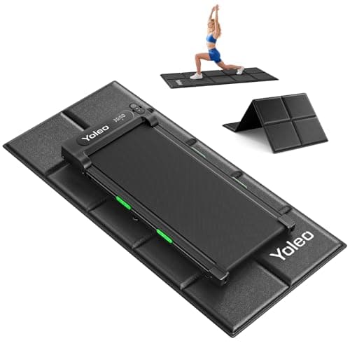 Image of YOLEO Treadmill Mat Walking Pad Mat for Carpet, 160×75cm Foldable Exercise Equipment Mats - 6mm Thick Non-Slip, Shock Absorbing, Hardwood Floor Protection for Exercise Bike/Weight Bench/Treadmill/Yoga
