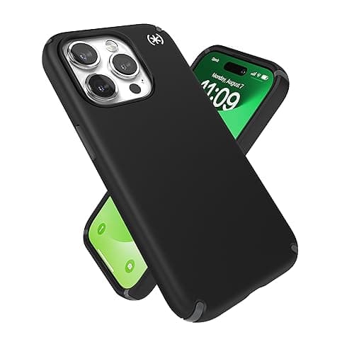 Image of Speck iPhone 15 Pro Case - Drop Protection - Scratch Resistant, Soft Touch, 6.1 Inch Phone Case - Presidio2 Pro Black/Slate Grey/White