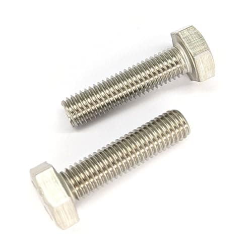 Image of 50x 3/8" UNF x 2" UNF, Hexagon Set Screws Bolts, Fully Threaded, Fine Thread, A2 Stainless Steel, Imperial Sizes High Strength, Corrosion Resistant Fasteners