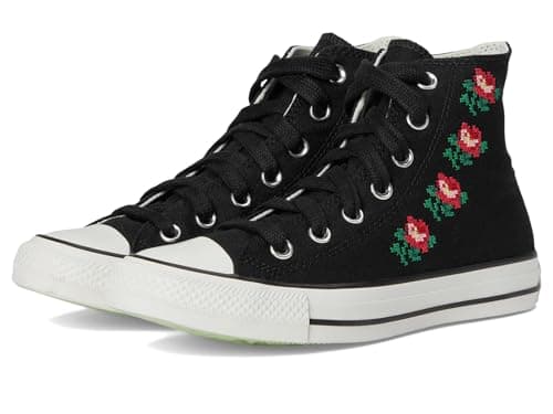 Image of Converse Womens Chuck Taylor All Star High-top Sneaker, Black/Light Jellyfish Jitter/Surplus Min, 4.5 UK