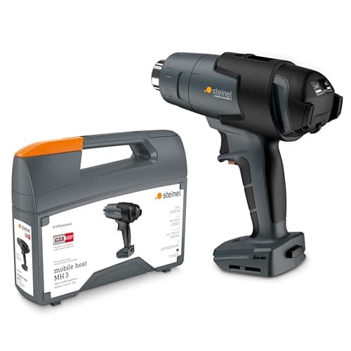 Image of Steinel Mobile Heat MH3 Cordless Heat Gun Without Battery, 18 V Professional Heat Gun with Case, 500 °C | 200 L/min, LED Light