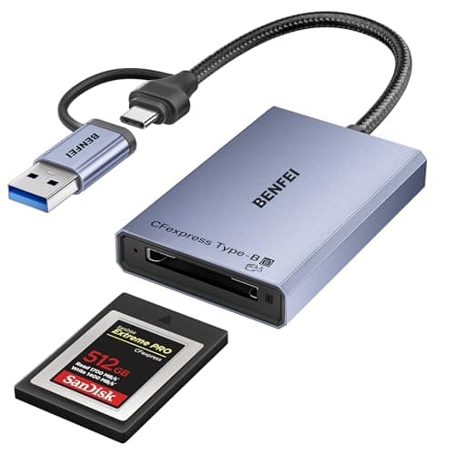 Image of BENFEI CFexpress Card Reader 10Gbps, USB-C/USB-A 2-in-1 Type B CFexpress Adapter Compatible with Windows/Mac/Linux/Android