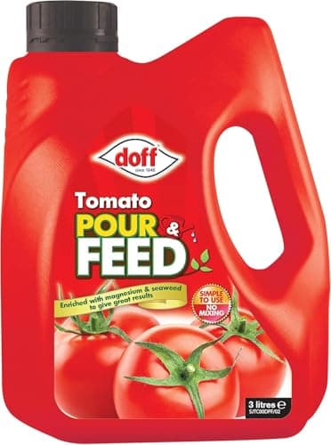 Image of Doff Tomato Pour and Feed – 3L Concentrated Liquid Fertiliser for Tomatoes | Promotes Healthy Growth, Fruit Development & High Yields