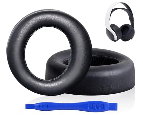Image of Link Dream Replacement Earpads for Sony Playstation 5 PS5 Pulse 3D Wireless Headset, Headphone Ear Pads Ear Cushions with Soft Protein Leather, Noise Isolation Foam, Black