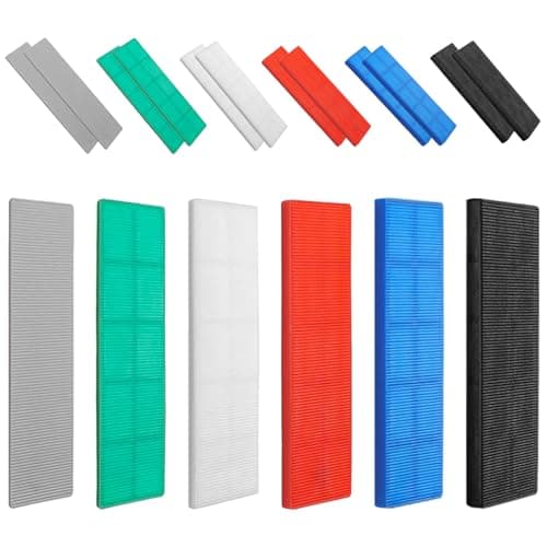 Image of Plastic Glazing Packers, 28mm x 100mm Colourful Spacers Window Packers, Assorted Flat Shim Spacers for DIY, Window/Door/Floor Installations (Mixed 1-6mm)