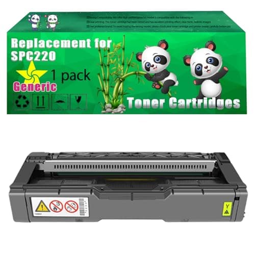 Image of Replacement SPC220 Toner Cartridges Compatible for Ricoh Aficio SPC220 SPC221SF SPC222DN SPC222SF SPC240DN SPC220N SPC240SF Printers (1 Pack Yellow)