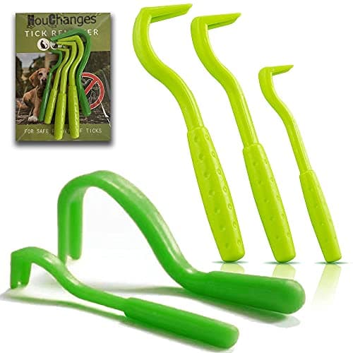 Image of HouChanges 5Pcs Tick Remover Tool,Painlessly Tick for Dogs Cats and Humans Pets Green