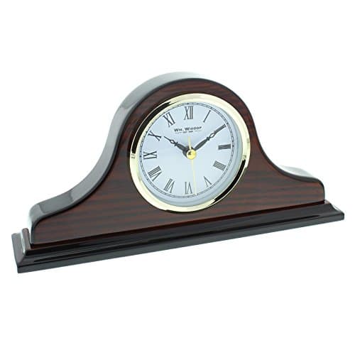 Image of Wm.Widdop Napoleon Shaped Wooden Mantel Clock