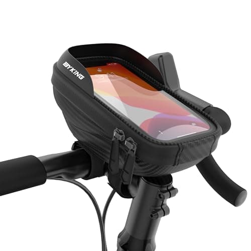 Image of Byking Bike Phone Mount Waterproof Phone Holder for Bike Under 6.8" Smartphones, Phone Holder Bag, Universal Cycling Gifts for Men, Bicycle Accessories Bicycle Phone Holder Waterproof.