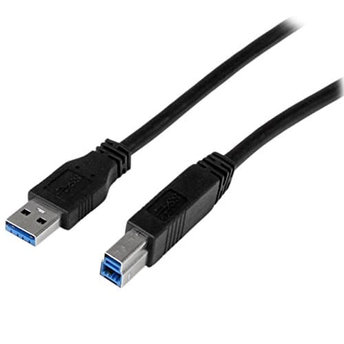 Image of StarTech.com 2m 6 ft Certified SuperSpeed USB 3.0 A to B Cable Cord - USB 3 Cable - 1x USB 3.0 A (M), 1x USB 3.0 B (M) - 2 meter, Black (USB3CAB2M)
