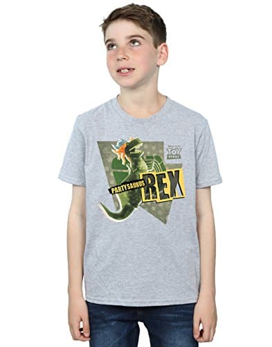 Image of Disney Boys Toy Story Partysaurus Rex T-Shirt 12-13 Years Sport Grey
