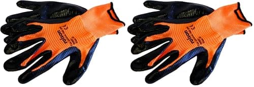 Image of Rolson 60651 Textured Nitrile Coated Work Gloves Large (Pack of 2)