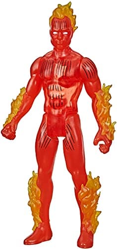 Image of Marvel Hasbro Legends Series 3.75-inch Retro 375 Collection Human Torch Action Figure Toy