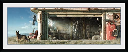 Image of GB eye Fallout Garage 30 x 75cm Framed Collector Print