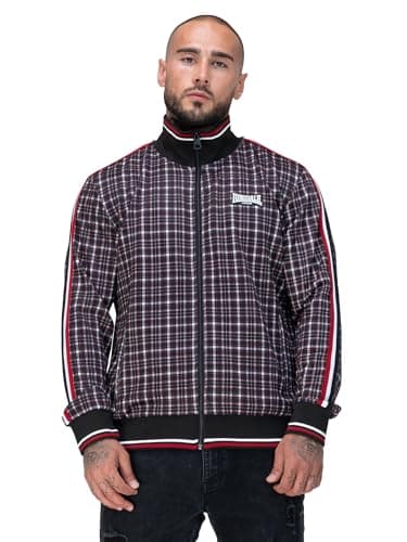 Image of Lonsdale London WHELLEY Men's Tracksuit Jacket Black/Red/White Basics, Streetwear