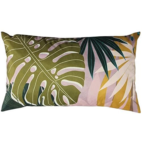 Image of furn. Leafy Outdoor Cushion Cover, Polyester, Blush
