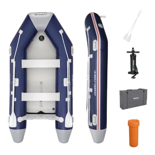 Image of Bestway Hydro-Force Inflatable Boat, Mirovia Pro Blow Up Dinghy Raft Set with Hand Pump and Oars, 5 Person Capacity