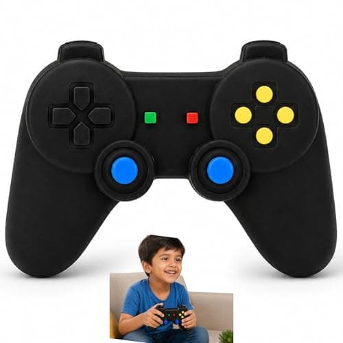 Image of Black Gamer Controller Fidget Toy , Professional Gaming Style Stress Ball, Soft Squeeze Sensory Pad for Focus & Calm, Stealth Design Hand Exercise Tool for Gamers & Office Workers