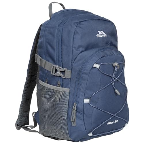 Image of Trespass Mens Backpack Albus - Perfect Rucksack for School Hiking Camping or Work, 30 Litre with Padded Straps, Multi Function With Internal Pockets