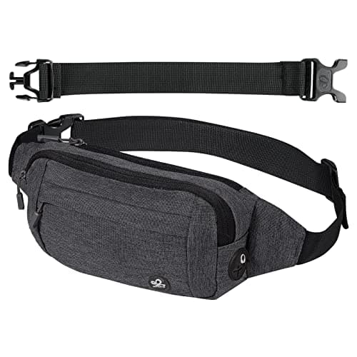 Image of Waterfly Bumbags Waist Fanny Pack Ladies Fashion Bum Bag with Adjustable Belt for Sport Running Hiking Jogging Girls Women Men Dark Grey