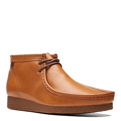 Image of Clarks Men's Shacre Boot Ankle, Spice Orange Leather, 9 UK
