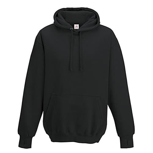 Image of Star and Stripes Plain Jet Black Street hoodie with Thumb holes XX-Large plus 1 T Shirt