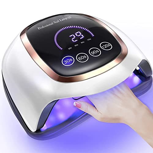 Image of NAXBEY LED UV Nail Lamp,168W Gel Nail Lamp with 7.5 Inch Large LCD Touch Screen/4 Timer Setting/Auto Sensor,Professional Nail Dryer DIY Tools for Beginners Home Salon Use