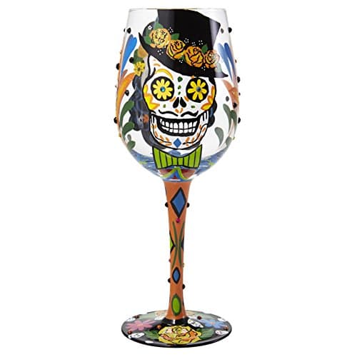 Image of Lolita Sugar Skulls Wine Glass