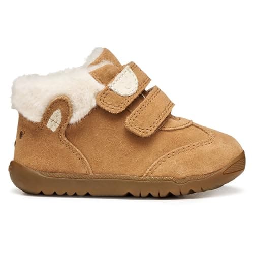 Image of Geox Baby B MACCHIA Girl First Walker Shoe, Whisky, 5 UK Child