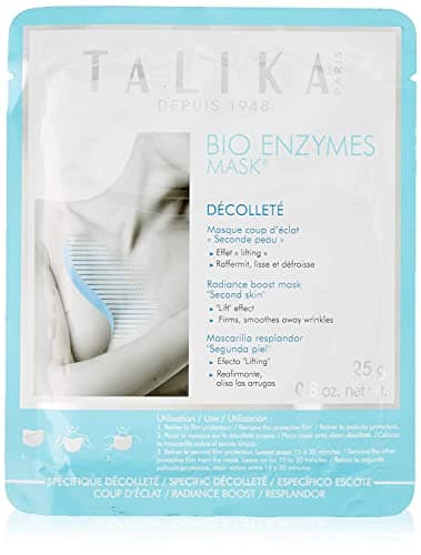 Image of Talika Bio Enzymes Mask Décolleté - Lifting Biocellulose Neckline Mask - Smoothing Sheet Mask for the Décolleté - Second Skin Effect Beauty Mask