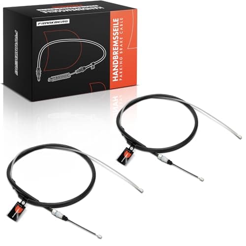 Image of Frankberg 2x Handbrake Cable Rear Compatible with C3 III SX 207 WA WC 2008 I CU 207 CC WD 208 I CA CC 207 SW WK 207 Box/Hatchback WA WC Replace# 9802570580