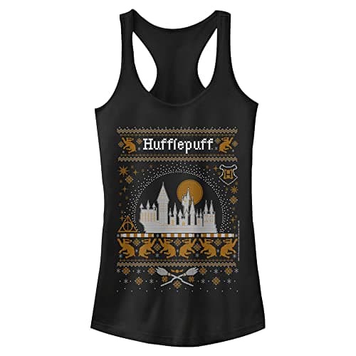 Image of Harry Potter Women's Hufflepuff House Sweater Shirt, Black, Medium