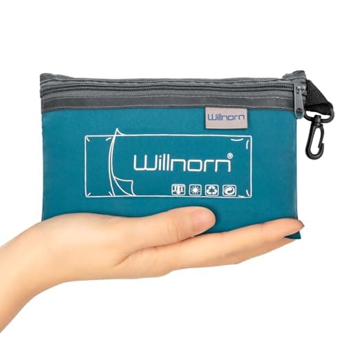 Image of WILLNORN Sleeping Bag Liner, Ultralight 280g Silky Satin Adult Sleep Sack & Self Tan Sleep Sack with Two-Way-Zipper, Single Camping Sheet & Travel Sheets for Hotel