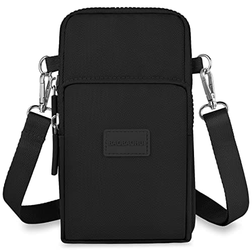 Image of Aucuu Crossbody Bags Small Mobile Phone Wallet Bags, Cell Phone Purse with Adjustable Long Shoulder Strap, Shoulder Bags Arm Bags Mini Lightweight for Women Lady（Black