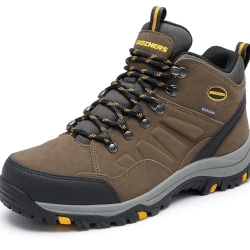 Image of Skechers Men's Relment Pelmo Boots, Khaki Suede, 7 UK