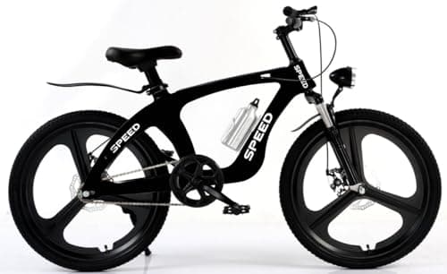 Image of Elegant Kids Bike, Mountain Bike, 20” 22" 24” Road Bike, Sport Bicycle, Elegant Design, Suspension, Magnesium Alloy Frame and Wheels, Dual Disc Brakes, LED Headlight, Tool Kit 6 to 12 Years (22 Inch)