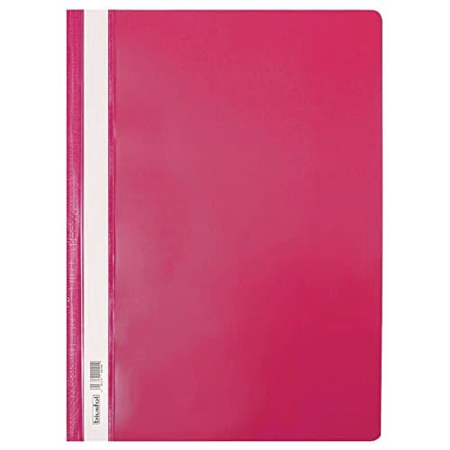 Image of OFFICE CENTRE 20 x Pink Clear Cover A4 Presentation Project Folders Hard Document File Organiser Holder Case 2 Prong Display