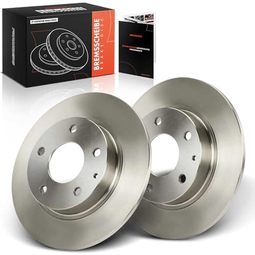 Image of Frankberg Brake Disc Set incl. 2x Discs Rear Solid Ø265mm Compatible with 3 BM BN CX-3 DK CX-30 DM 3 BK 3 Hatchback BP Replace# BJS726251B