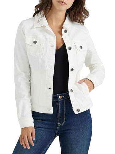 Image of Wrangler Authentics Women's Stretch Denim Jacket, White, S
