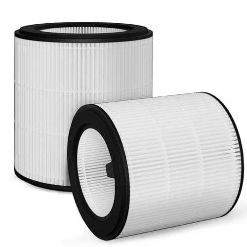 Image of 2 HEPA Filters for Philips Air Purifier [AC0820, AC0819, AC0819/10] – replaces FY0194/30 – H13 High-Efficiency Filtration – for Allergens, Dust & Bacteria