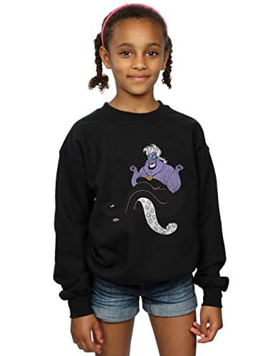 Image of Disney Girls The Little Mermaid Classic Ursula Sweatshirt 9-11 Years Black