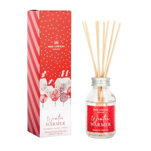 Image of Wax Lyrical Winter Warmer Reed Diffuser 100ml | Spiced Cinnamon Scent| Warming & Spicy, Red