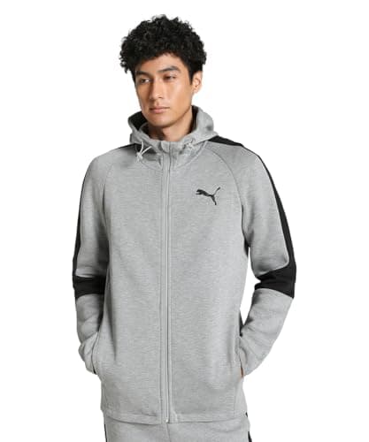 Image of PUMA Evostripe Full-Zip Men's Hoodie Medium Gray Heather XL