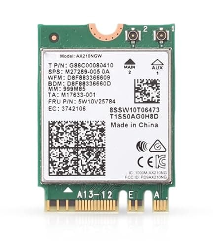 Image of HighZer0 Electronics AX210 WiFi 6E Card | Tri-Band 2.4/5/6 GHz Wi-Fi | Up to 2.4 Gbps | M.2 WiFi Card for PC | No vPro | Supports Bluetooth 5.3 & Intel, AMD, Windows 10/11, Linux | AX210NGW