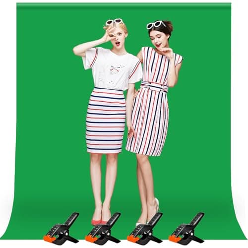 Image of Heysliy Green Screen Backdrop, 2x3M/6.5 x 9.8ft Chromakey Greenscreen Background Photography, Portable Collapsible Photo Backdrop for Photo Studio,Streaming, Gaming, YouTube Videos