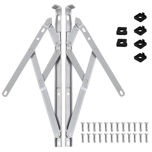 Image of Universal Window Hinge Kit - UPVC Window Friction Stay Hinges Pair of 10" Stainless Steel Window Stay Double Glazing Friction Stay PVC 13mm 17mm Stack Window Friction Stay Hinges Top Hung/Side Hung