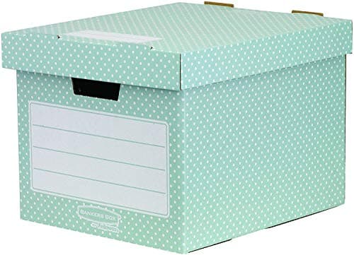 Image of Bankers Box Storage Box, Pack of 4, Green and White