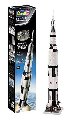 Image of Revell 03704 Gift Set Apollo 11 Saturn V Rocket (1:96 Scale) Plastic Model kit, Various